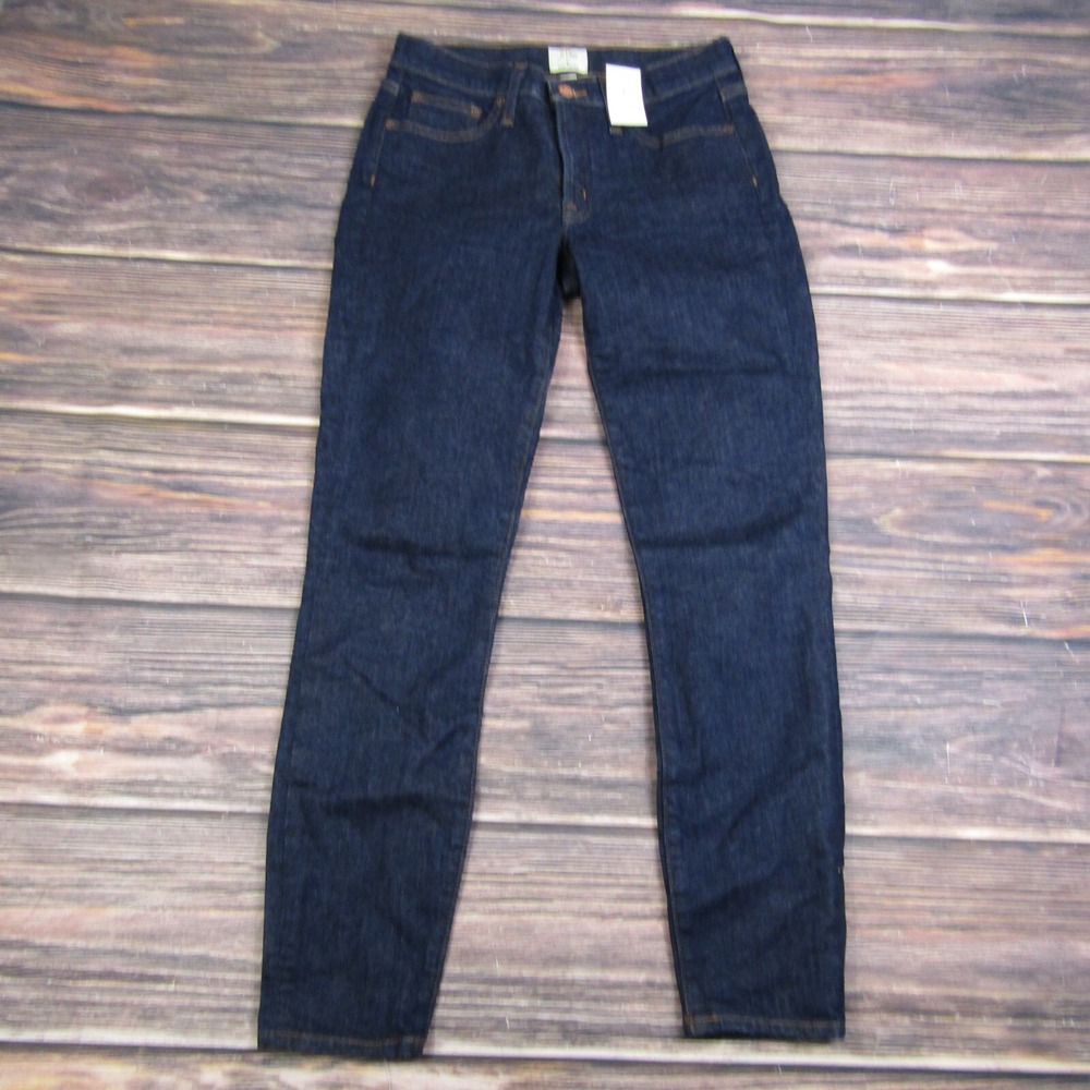 J Crew Womens Size 27 8" Toothpick Jeans Blue Denim